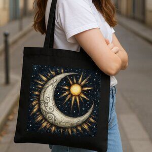 NWT Celestial Canvas Tote Bag